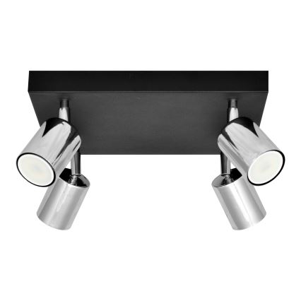 LED Bodové svítidlo TUNE 4xGU10/4,8W/230V matný chrom/černá