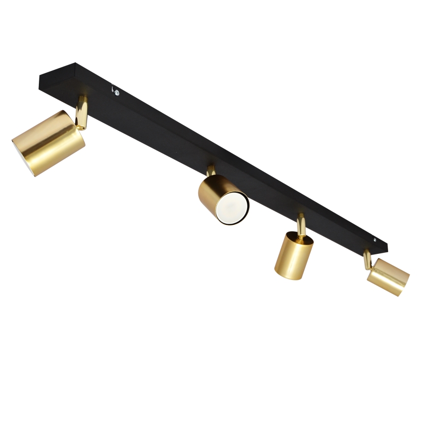 LED Bodové svítidlo TUNE 4xGU10/4,8W/230V zlatá/černá