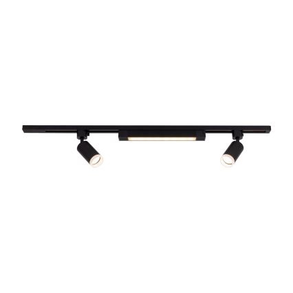 LED Bodové svítidlo v lištovém systému TRACER 2xGU10/10W/230V + LED/20W 1 m černá
