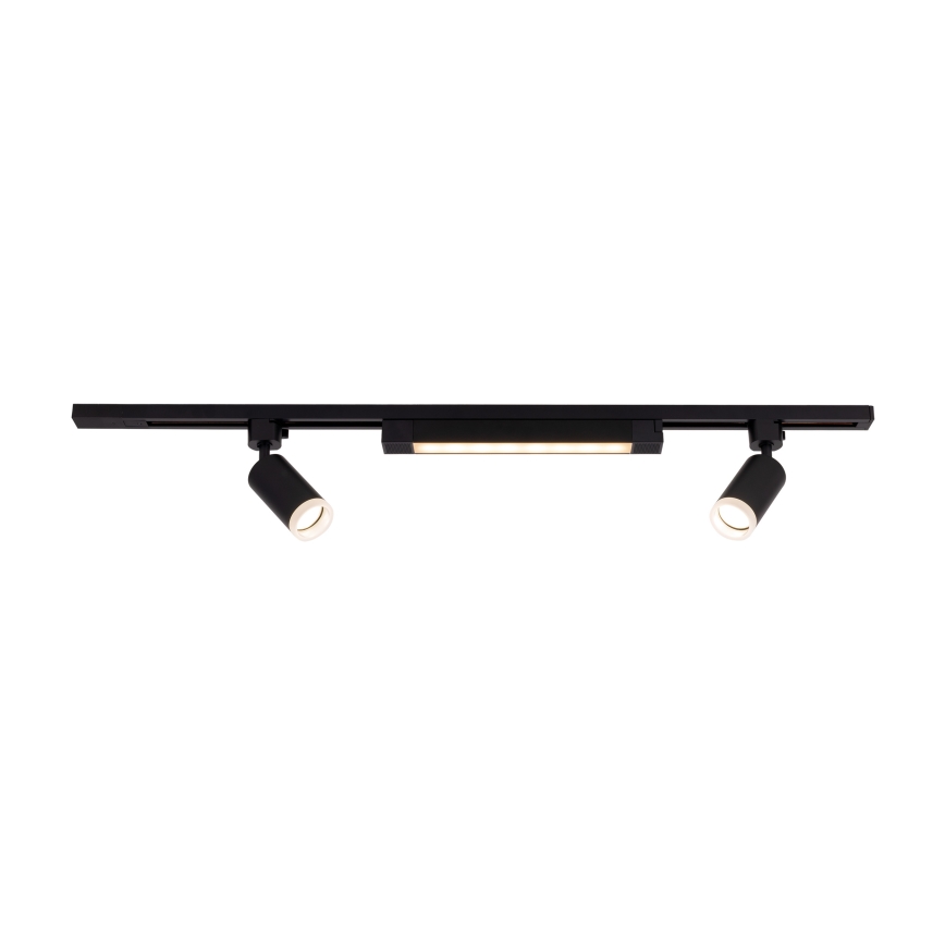 LED Bodové svítidlo v lištovém systému TRACER 2xGU10/10W/230V + LED/20W 1 m černá