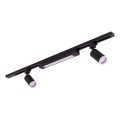 LED Bodové svítidlo v lištovém systému TRACER 2xGU10/10W/230V + LED/20W 1 m černá