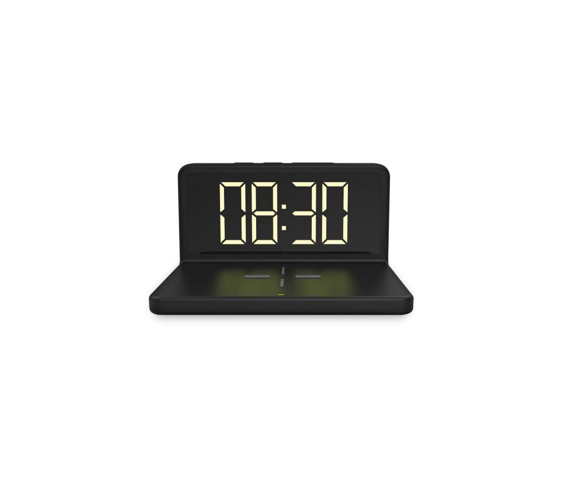 Platinet LED Budík s bezdrátovou nabíječkou LED/10W/230V PL0150