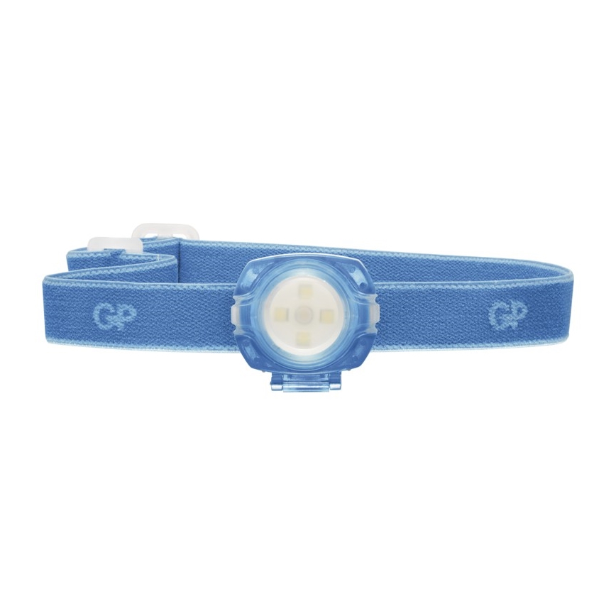LED Čelovka GP EVERYBODY 4xLED/2×CR2025 modrá