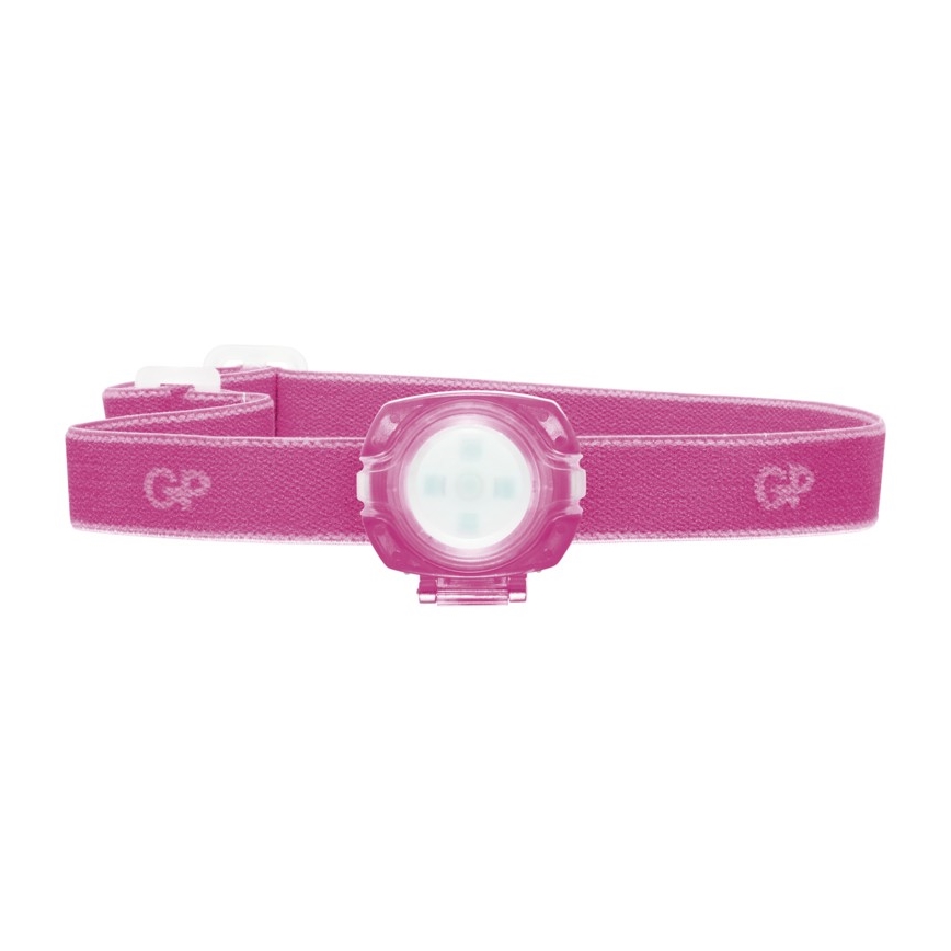 LED Čelovka GP EVERYBODY 4xLED/2×CR2025 růžová