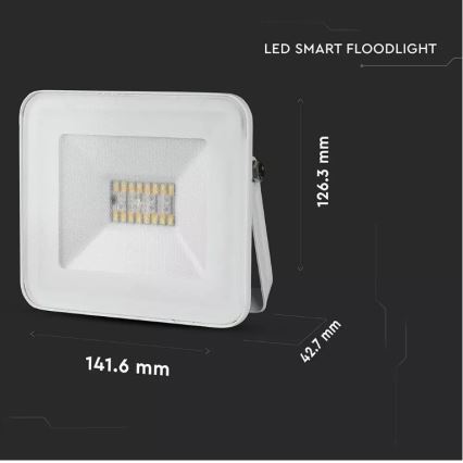 LED Chytrý stmívatelný RGB reflektor LED/20W/230V IP65 bílá