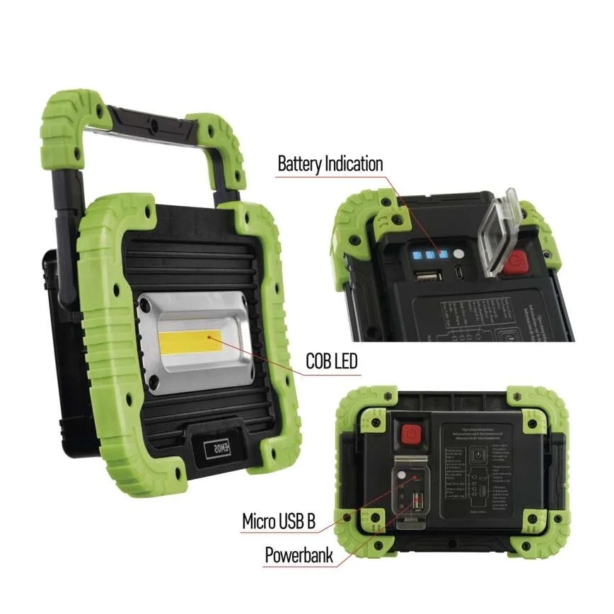LED COB Nabíjecí reflektor LED/3,7V 3000 mAh IP44
