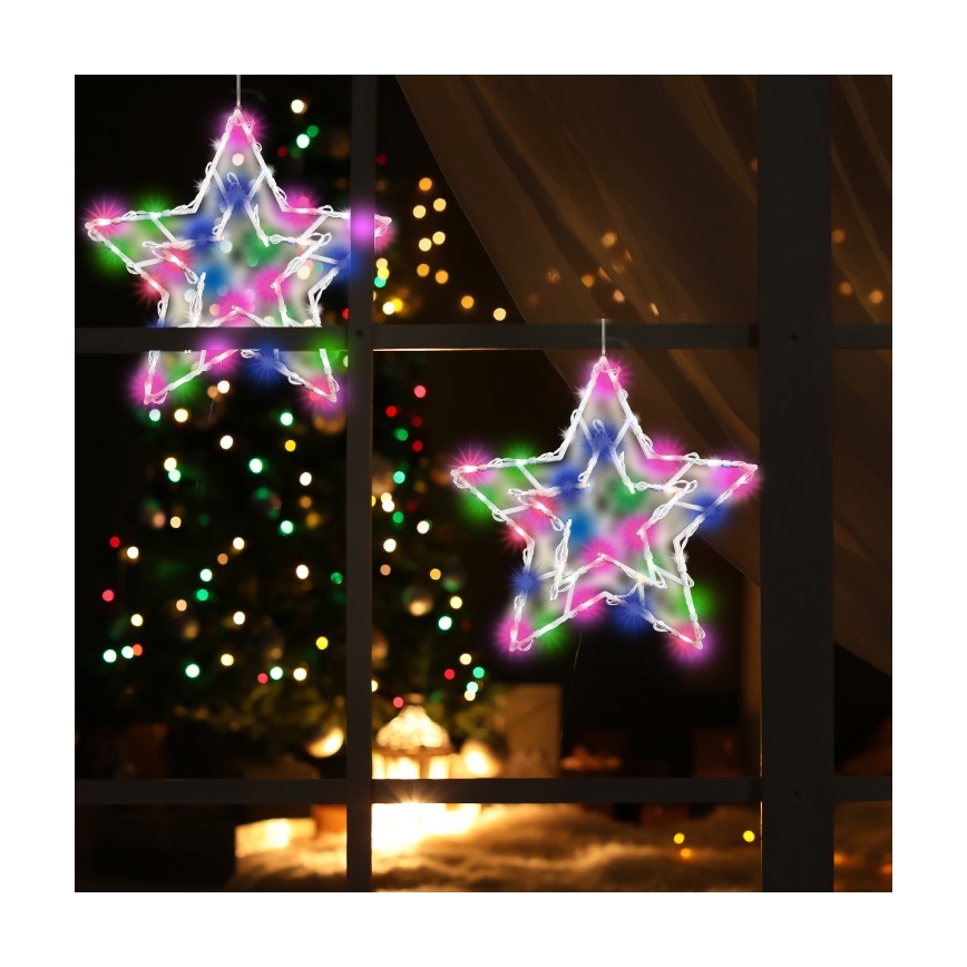 LED Dekorace do okna LED/3xAA multicolor