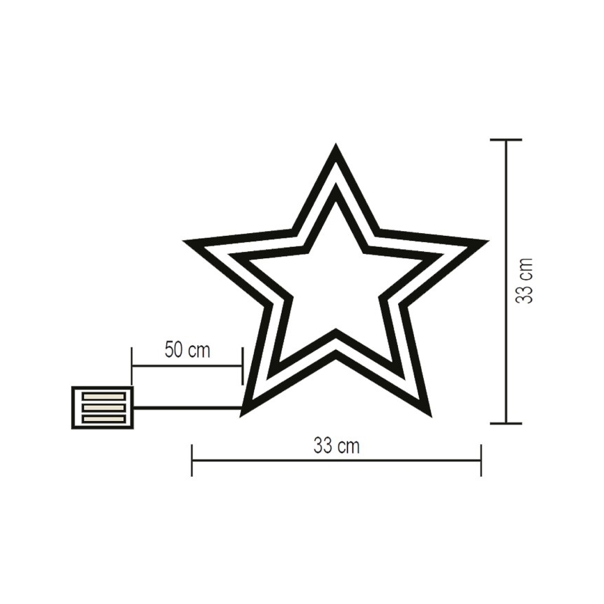 LED Dekorace do okna LED/3xAA multicolor