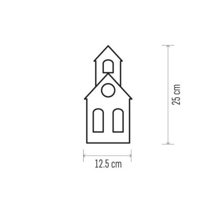 LED Dekorační domek 1xLED/0,03W/3xAAA