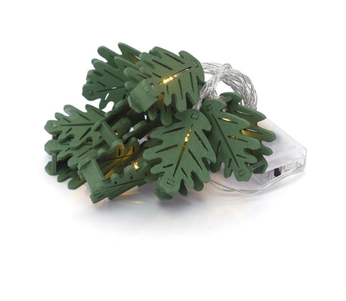 Platinet LED Dekorační řetěz 10xLED/2xAA 1,65m dubový list PL0376