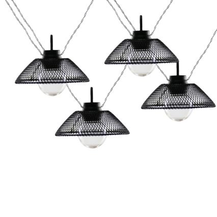 LED Dekorační řetěz ASTRA 10xLED/2xAA 2,1 m černá