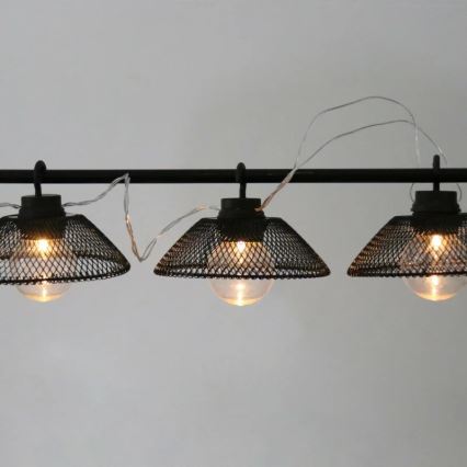 LED Dekorační řetěz ASTRA 10xLED/2xAA 2,1 m černá