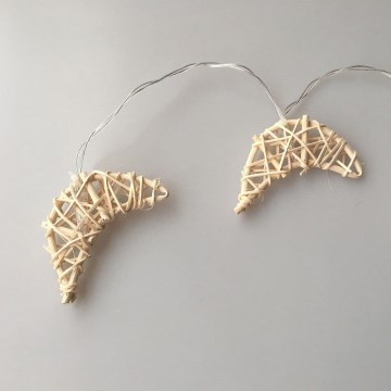 LED Dekorační řetěz RATTAN MOON LED/2xAA