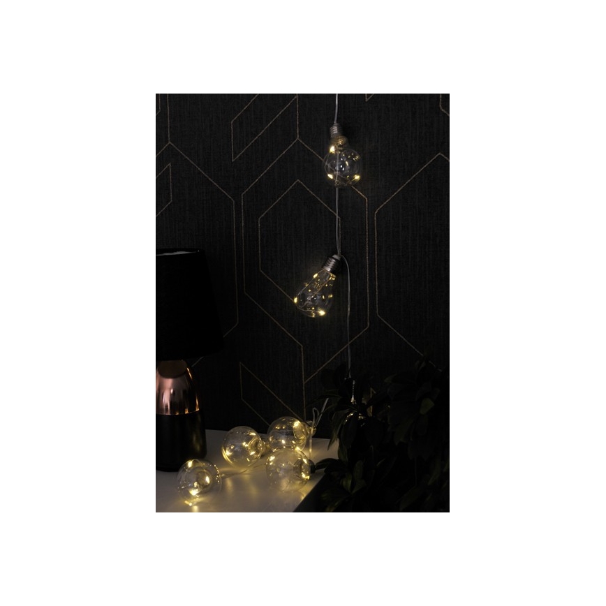 LED Dekorační řetěz SMOLDER 2,1 m 10xLED/2xAA