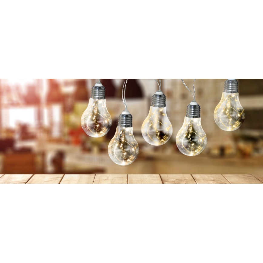 LED Dekorační řetěz SMOLDER 2,1 m 10xLED/2xAA