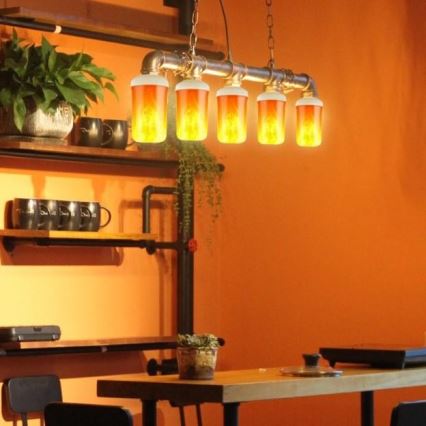 LED Dekorační žárovka FLAME T60 E27/3W/230V 1400K