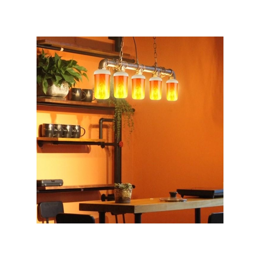 LED Dekorační žárovka FLAME T60 E27/3W/230V 1400K