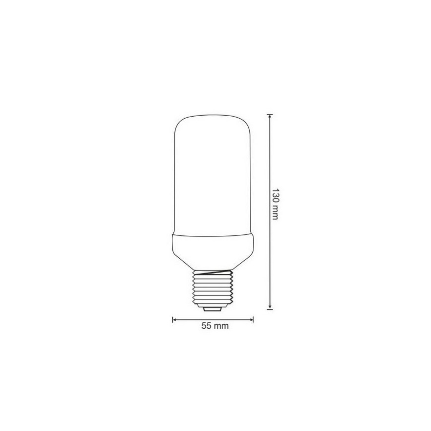 LED Dekorační žárovka FLAME T60 E27/3W/230V 1400K