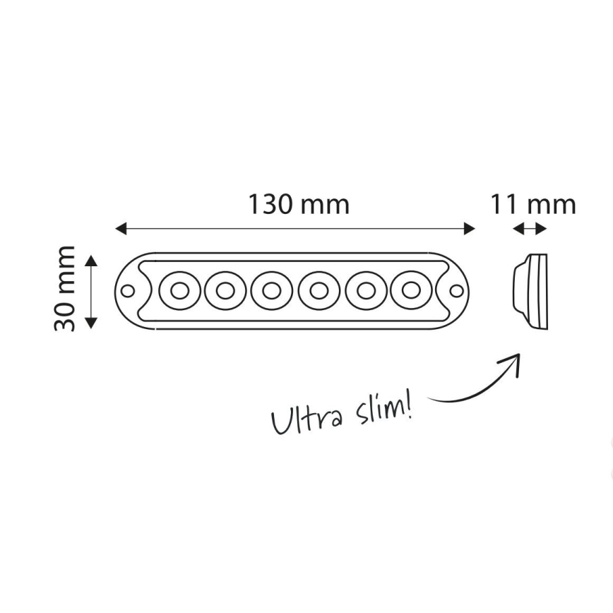 LED Denní svítidlo automobilu LAM LED/18W/12-24V IP67