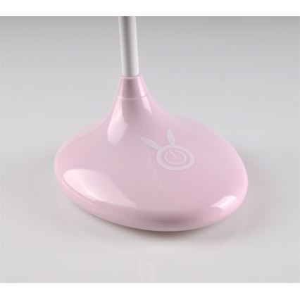 LED Dětská dotyková lampička RABBIT LED/0,4W/5V 3000/6500K růžová + USB