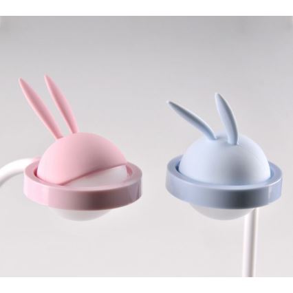 LED Dětská dotyková lampička RABBIT LED/0,4W/5V 3000/6500K růžová + USB