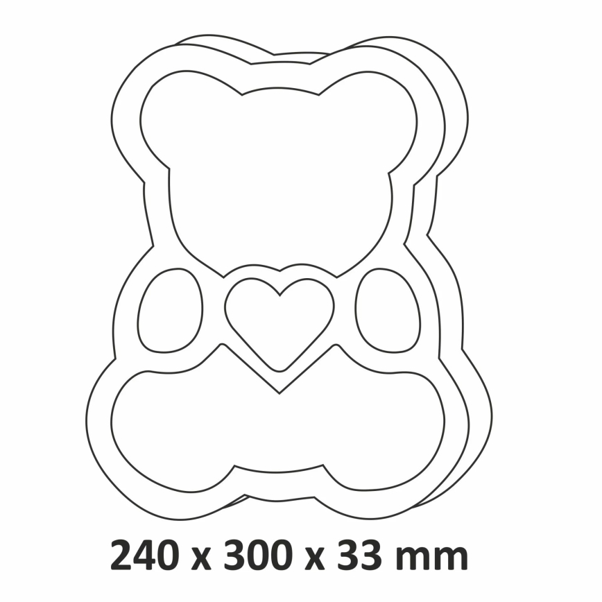 LED Dětská lampa LED/2xAA růžový medvěd