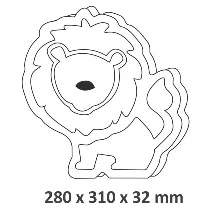 LED Dětská lampička LED/2xAA lev