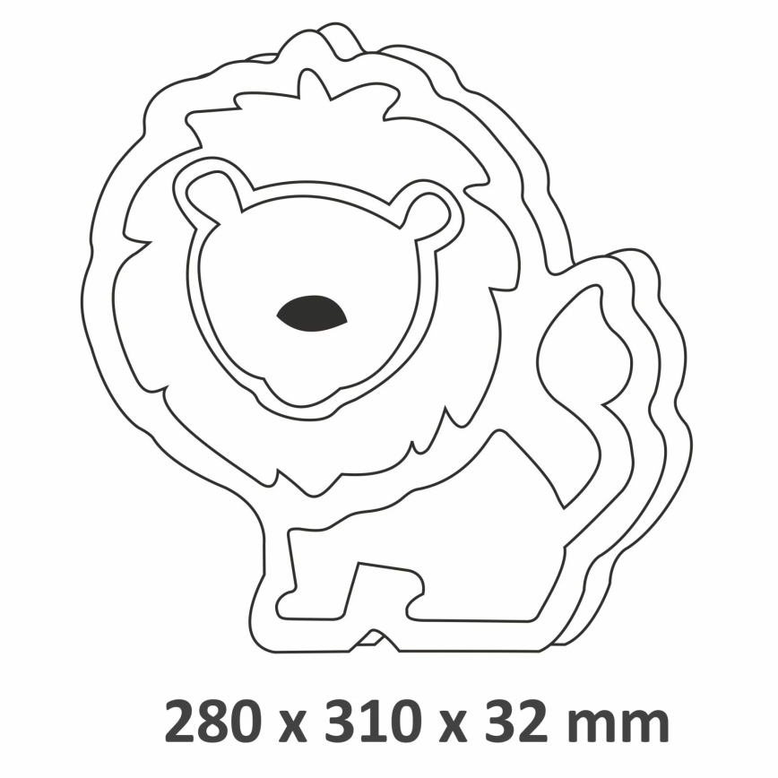 LED Dětská lampička LED/2xAA lev