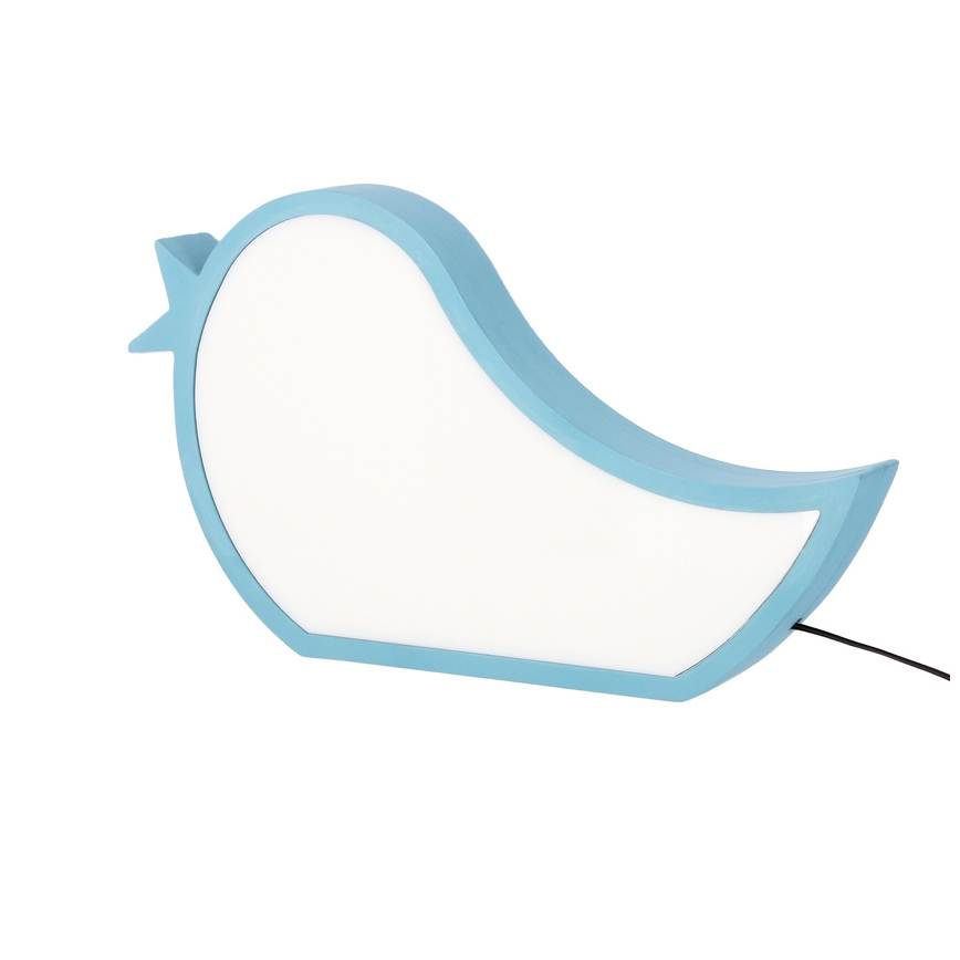LED Dětská stolní lampa BIRD LED/12W/230V modrá