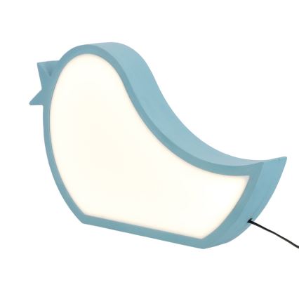 LED Dětská stolní lampa BIRD LED/12W/230V modrá