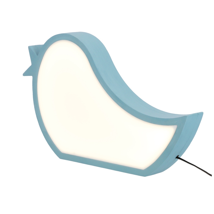 LED Dětská stolní lampa BIRD LED/12W/230V modrá