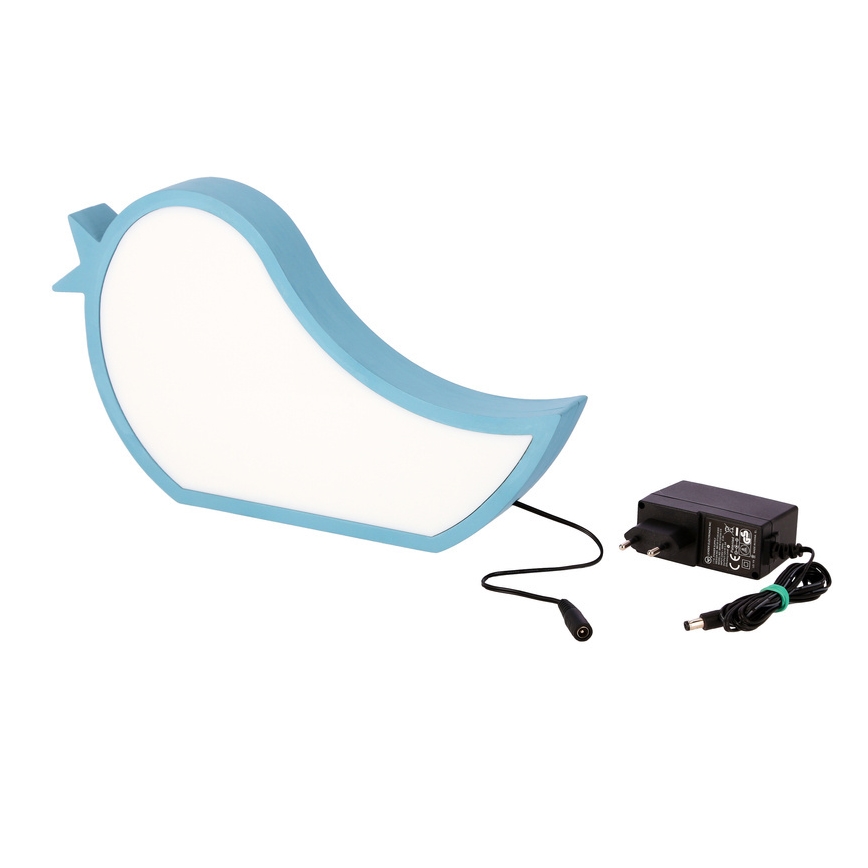 LED Dětská stolní lampa BIRD LED/12W/230V modrá