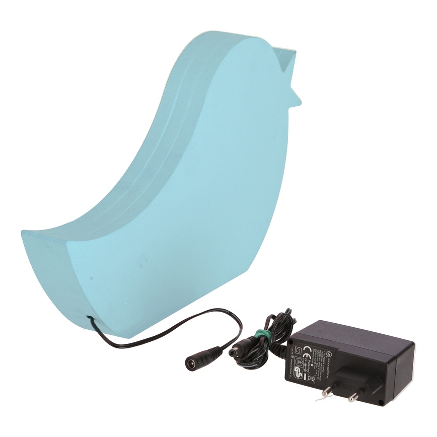 LED Dětská stolní lampa BIRD LED/12W/230V modrá