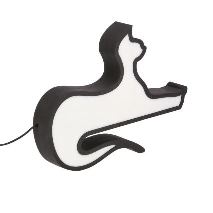 LED Dětská stolní lampa CAT LED/13W/230V černá