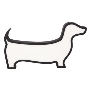 LED Dětská stolní lampa DOG LED/12W/230V černá