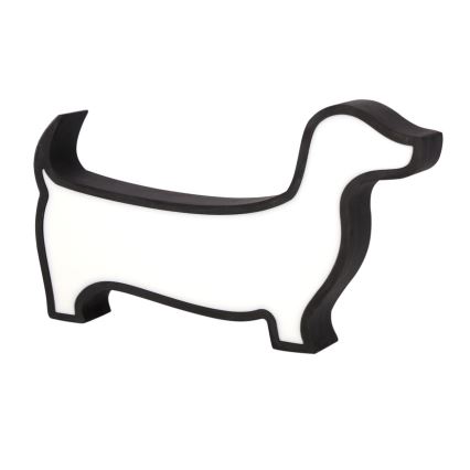 LED Dětská stolní lampa DOG LED/12W/230V černá