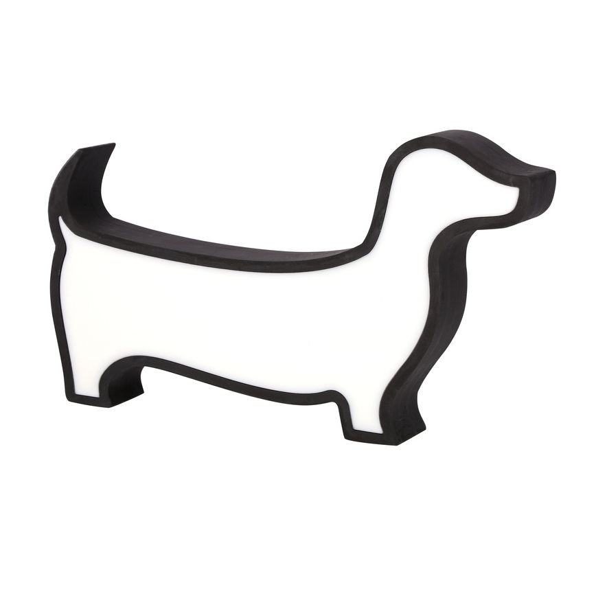LED Dětská stolní lampa DOG LED/12W/230V černá
