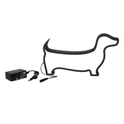 LED Dětská stolní lampa DOG LED/12W/230V černá