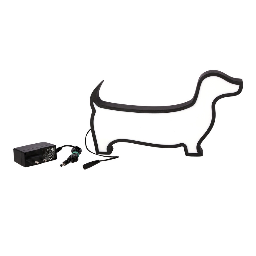 LED Dětská stolní lampa DOG LED/12W/230V černá