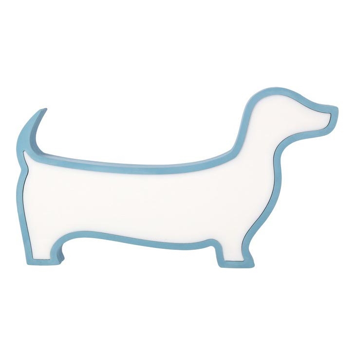 LED Dětská stolní lampa DOG LED/12W/230V modrá