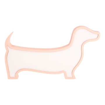 LED Dětská stolní lampa DOG LED/12W/230V růžová