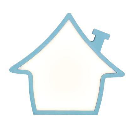 LED Dětská stolní lampa HOUSE LED/10W/230V modrá