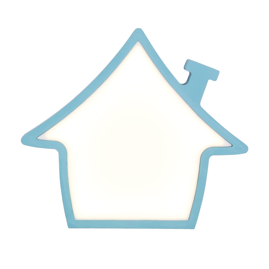 LED Dětská stolní lampa HOUSE LED/10W/230V modrá