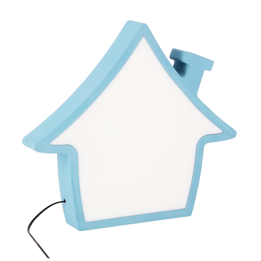 LED Dětská stolní lampa HOUSE LED/10W/230V modrá