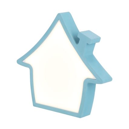 LED Dětská stolní lampa HOUSE LED/10W/230V modrá