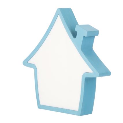 LED Dětská stolní lampa HOUSE LED/10W/230V modrá