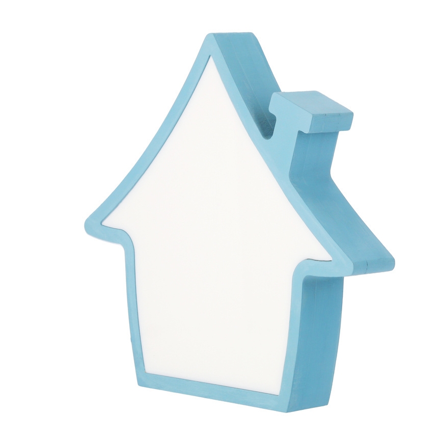 LED Dětská stolní lampa HOUSE LED/10W/230V modrá