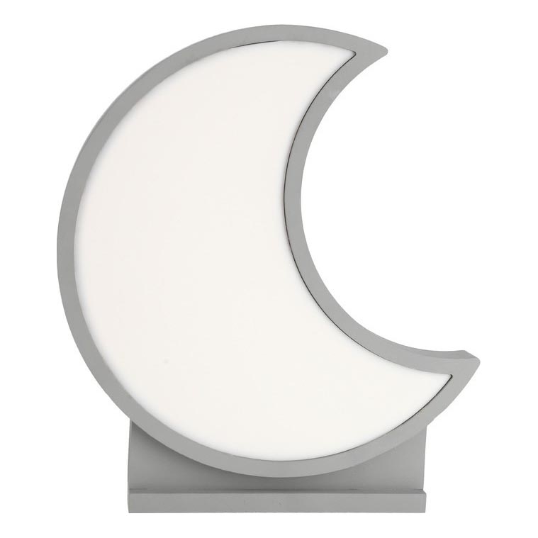 LED Dětská stolní lampa MOON LED/12W/230V šedá