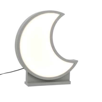 LED Dětská stolní lampa MOON LED/12W/230V šedá