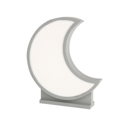 LED Dětská stolní lampa MOON LED/12W/230V šedá